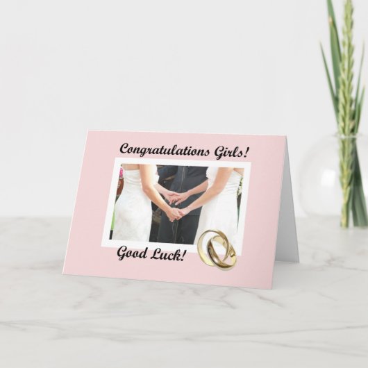 Lesbische trouwkaart kaart (Voorkant)