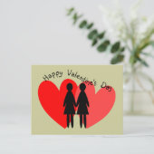 Lesbische Valentijn Kaarten & cadeaus Feestdagenkaart (Staand voorkant)