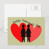 Lesbische Valentijn Kaarten & cadeaus Feestdagenkaart (Voorkant / Achterkant)