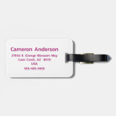 Lesbische vlag gepersonaliseerd bagagelabel (Achterkant horizontaal)