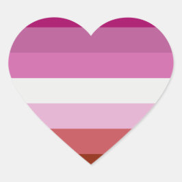 Lesbische vlag hart sticker