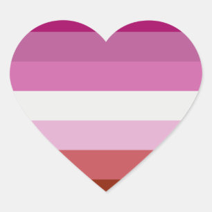 Lesbische vlag hart sticker