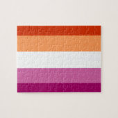 Lesbische vlag legpuzzel (Horizontaal)