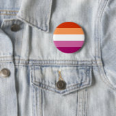 Lesbische vlag LGBT-Button Ronde Button 5,7 Cm (In situ)