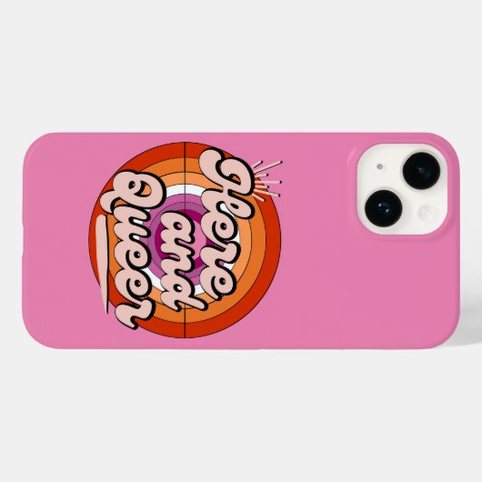 Lesbische vlag: LGBTQ - Hier en Queer Case-Mate iPhone Case (Achterkant (horizontaal))