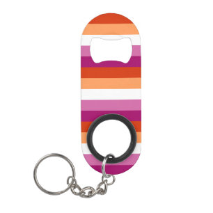 Lesbische vlag mini flessenopener