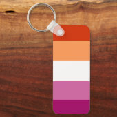 Lesbische vlag sleutelhanger (Voorkant)