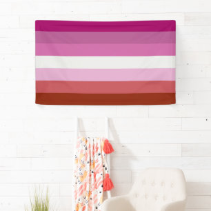 Lesbische vlag spandoek