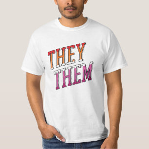 Lesbische voornaamwoorden Zij Hen T-shirt