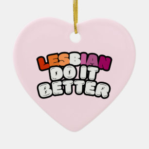 Lesbische vrouwen doen het beter keramisch ornament