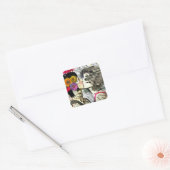 Lesbische Vrouwen In Liefde | Pride Kiss Vierkante Sticker (Envelop)