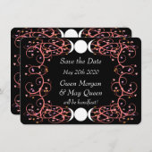 Lesbische Wiccan Wedding Save the Date Kaart (Voorkant / Achterkant)