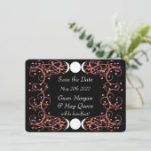 Lesbische Wiccan Wedding Save the Date Kaart (Staand voorkant)