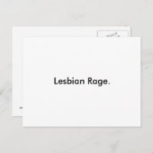 Lesbische Woede Briefkaart (Voorkant / Achterkant)