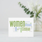 Lesbische woorden briefkaart (Staand voorkant)