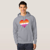 Lesbische Zonsondergang Zonsondergang Hoodie (Voorkant volledig)