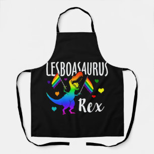 Lesboasaurus Rex Lesbian Dinosaur Pride LGBT Schort