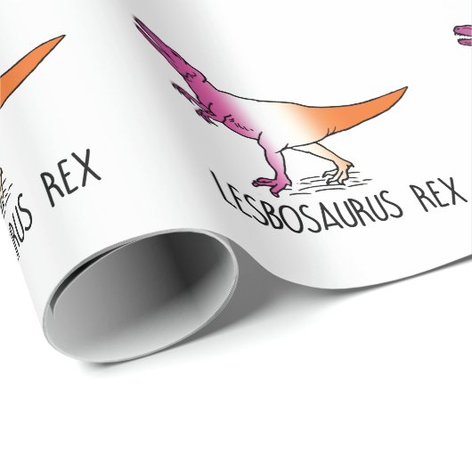 Lesbosaurus rex cadeaupapier (Rol Hoek)