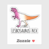 Lesbosaurus Rex Sticker (Vel)