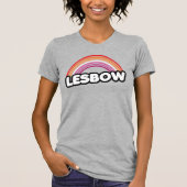LESBOW (Lesbische regenboog) T-shirt (Voorkant)