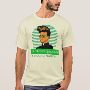 Lesgeven aan hersenen en namen noteren Klaslokaal T-shirt