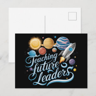 Lesgeven aan toekomstige leiders Space Planet lera Briefkaart