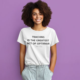 LESGEVEN IS DE GROOTSTE DAAD VAN OPTIMISME T-SHIRT