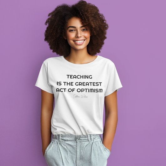 LESGEVEN IS DE GROOTSTE DAAD VAN OPTIMISME T-SHIRT