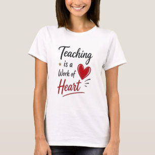 Lesgeven is een kwestie van hart t-shirt