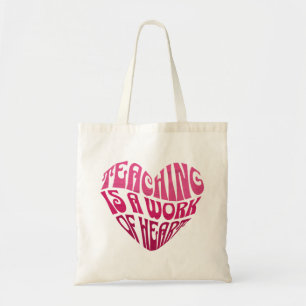 Lesgeven is een kwestie van hart tote bag
