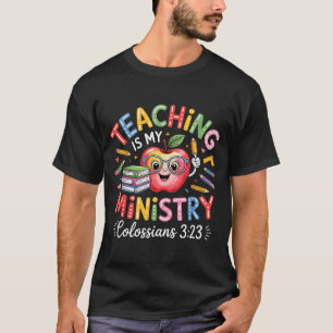 Lesgeven Is Mijn Dienst Christelijk Leraar Ontwerp T-shirt