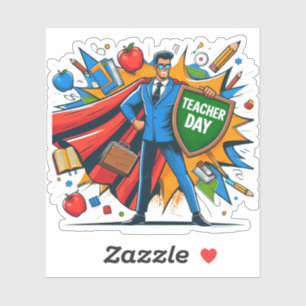 Lesgeven Is Mijn Superkracht Grappige Waardering V Sticker