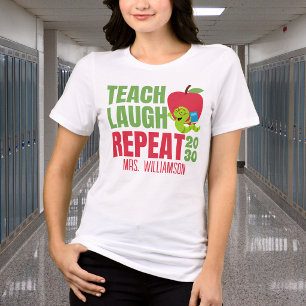 Lesgeven Lachen Herhalen Docent Tri-Blend Shirt