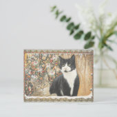 Lesley Anne Ivory Christmas Cat Carte postale (Debout devant)