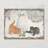 Lesley Anne Ivory Christmas Cat Carte postale (Devant)