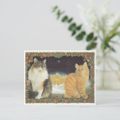 LESLEY ANNE IVORYS CHRISTMAS CARTE POSTALE CAT (Debout devant)