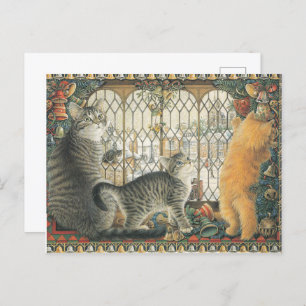 LESLEY ANNE IVORYS CHRISTMAS CARTE POSTALE CAT