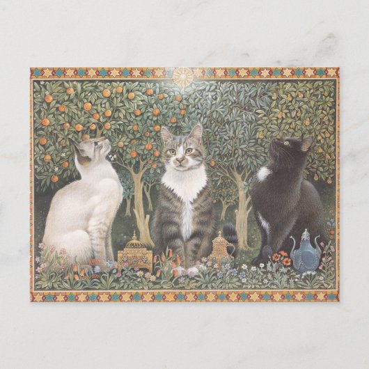 LESLEY ANNE IVORYS CHRISTMAS CAT POSTCARD BRIEFKAART (Voorkant)