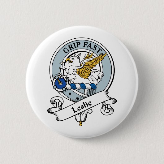 Leslie Clan Badge Ronde Button 5,7 Cm (Voorkant)