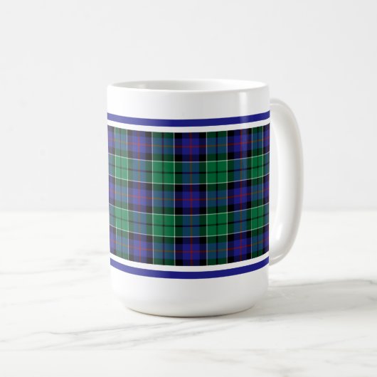 Leslie Clan Hunting Tartan Koffiemok (Voorkant rechts)