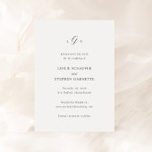 Leslie Classic Monogram Elegante bruiloft Save The Date
