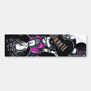 Leslie Gothic Black Beauty Guitar Fairy Bumpersticker