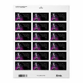 "Leslie" Gothic gitaar fairy art label (Full Sheet)