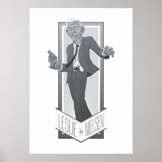 Leslie Nielsen, een Tribute Poster (Voorkant)