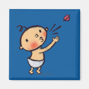 Leslie Patricelli Blow a Kiss Baby Magneet