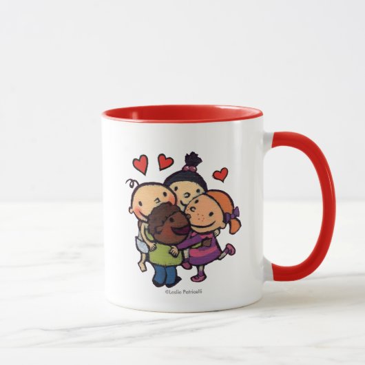 Leslie Patricelli Group Hug met vrienden Mok (Rechts)
