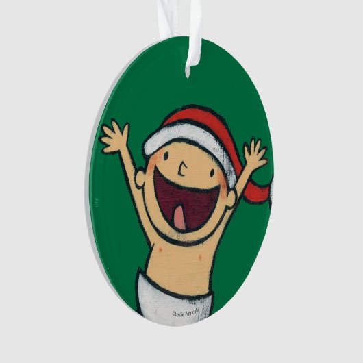 Leslie Patricelli's Baby danst in Santa Hat Ornament (voorkant)
