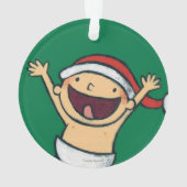 Leslie Patricelli's Baby danst in Santa Hat Ornament (achterkant)