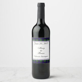 Leslie Scottish Wedding Wine Label Wijn Etiket