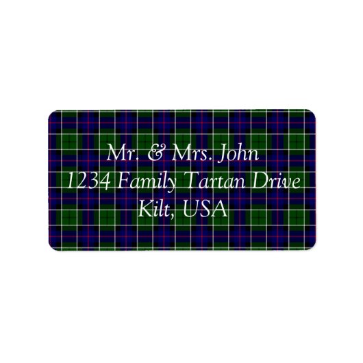 Leslie Tartan Étiquette (Devant)
